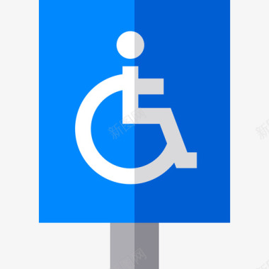 轮椅停车场3平坦图标图标