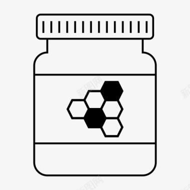 蜂蜜蜜蜂蜂蜜罐图标图标