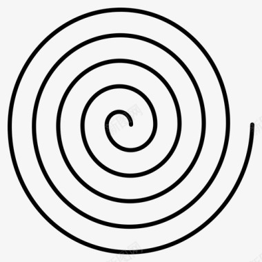 螺旋形环形直线图标图标