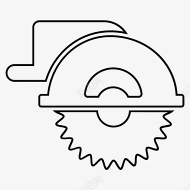 锯圆盘锯作业机具图标图标