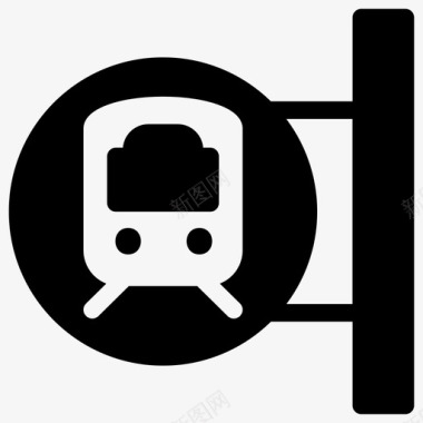 火车站班车标志图标图标
