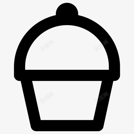 纸杯蛋糕甜点食物图标svg_新图网 https://ixintu.com 梨味浓浓 甜点 甜食 纸杯蛋糕 食物