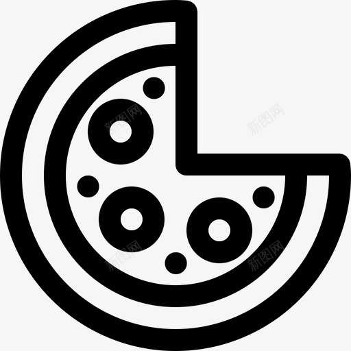 披萨食物45直系图标svg_新图网 https://ixintu.com 披萨 直系 食物45