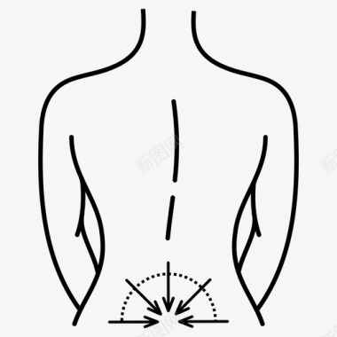 疼痛标记疼痛背痛图标图标