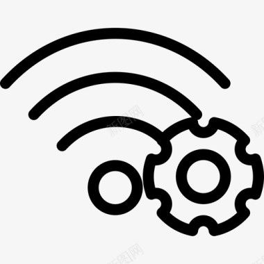 Wifi网络23线性图标图标