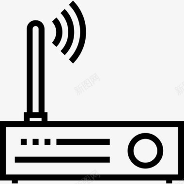 路由器网络和通信2线性图标图标