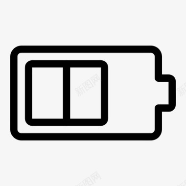 半电池电池低电量图标图标