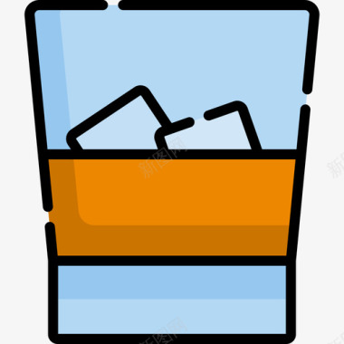 威士忌食品和饮料10原色图标图标