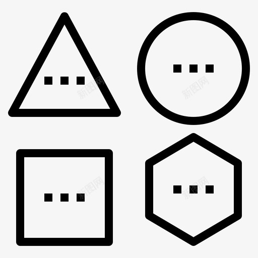 形状工具圆几何图标svg_新图网 https://ixintu.com 六边形 几何 圆 形状工具 设计师小工具2