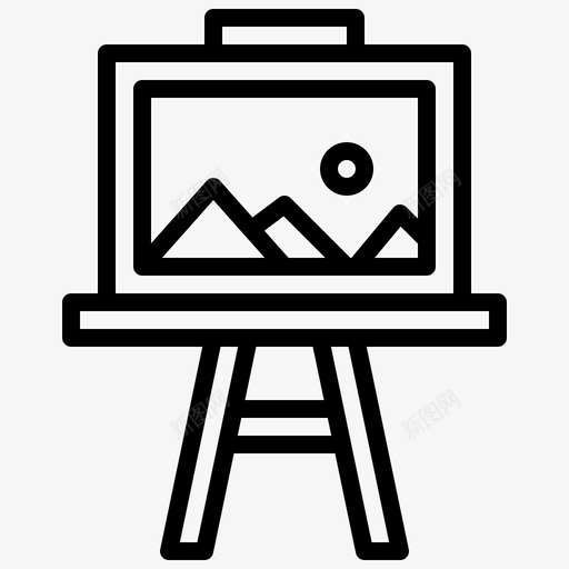 艺术艺术家板图标svg_新图网 https://ixintu.com 板 油漆 画笔 艺术 艺术家 设计工具