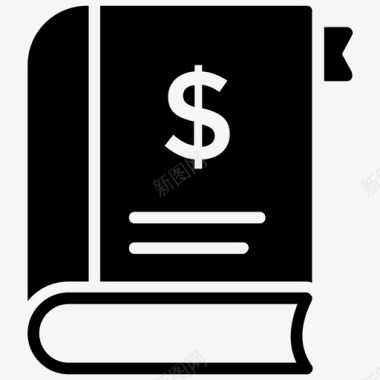 现金簿会计簿记图标图标