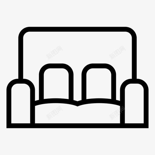 沙发公寓家具图标svg_新图网 https://ixintu.com 便利设施 公寓 客厅 家具 座椅 沙发