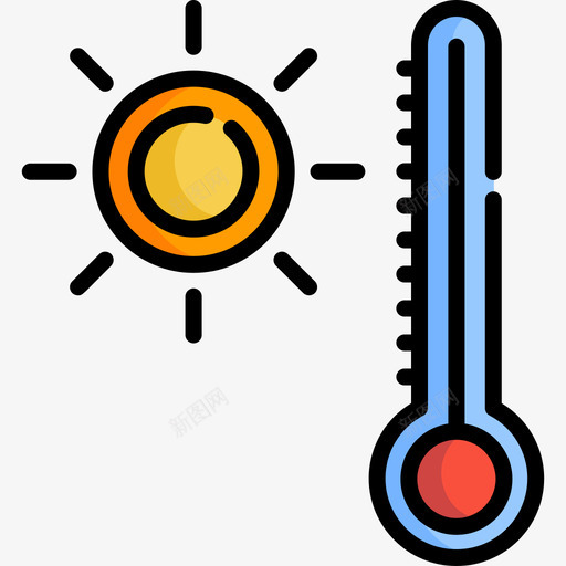 温度计自然灾害2线性颜色图标svg_新图网 https://ixintu.com 温度计 线性颜色 自然灾害2