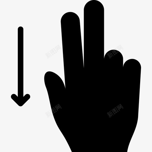 两个手指向下滑动触摸手势v2图标svg_新图网 https://ixintu.com 两个手指向下滑动 触摸手势v2