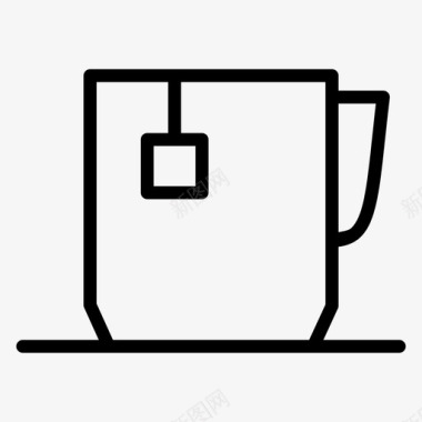 茶和马克杯咖啡休息时间热茶图标图标