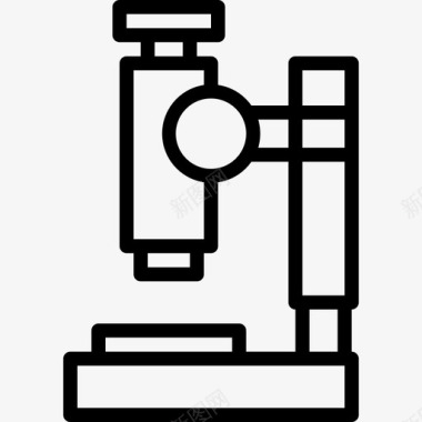 显微镜教育52线性图标图标