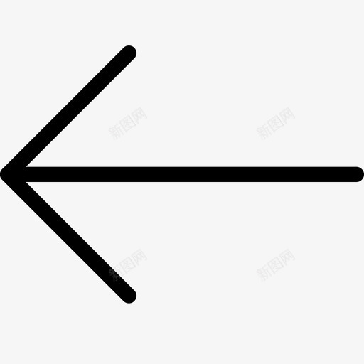左箭头方向指示图标svg_新图网 https://ixintu.com 上一个 基本线图标 左箭头 指示 方向