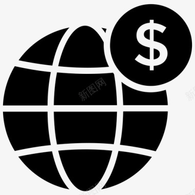 全球货币外汇全球贸易图标图标