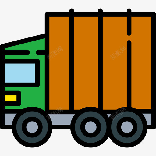 送货卡车旅行地点表情符号3线条颜色图标svg_新图网 https://ixintu.com 旅行地点表情符号3 线条颜色 送货卡车