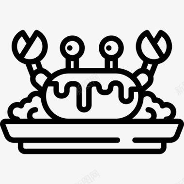 螃蟹亚洲食品3直系图标图标