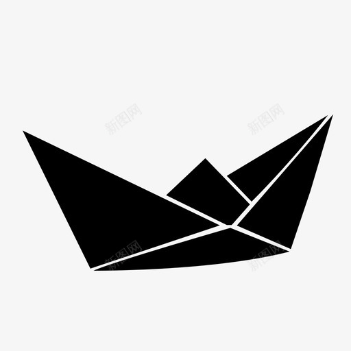纸船船帆图标svg_新图网 https://ixintu.com 不 出售 大胆 帆 折纸 持有 纸船 船 黄金