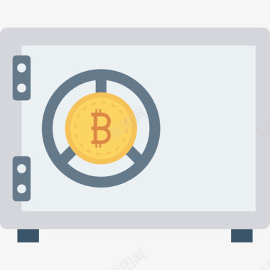 Safebox比特币区块链加密货币扁平图标图标