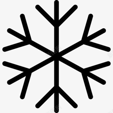 雪花冬季19直线型图标图标