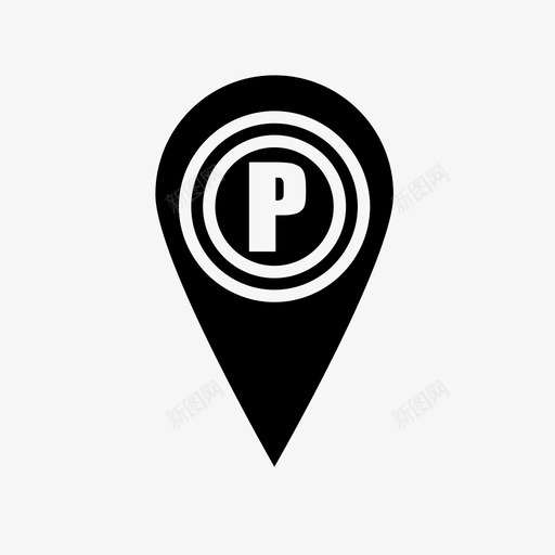 停车场位置地图位置图标svg_新图网 https://ixintu.com 位置 停车场 地图位置 大头针 标志