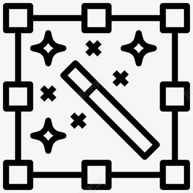 魔杖编辑工具魔法图标图标