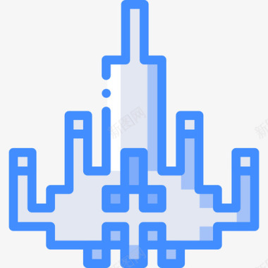 太空入侵者电子游戏8蓝色图标图标