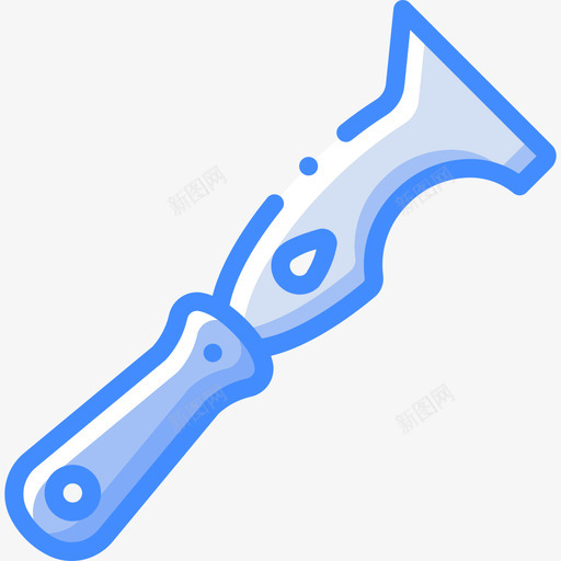 刮刀工具29蓝色图标svg_新图网 https://ixintu.com 刮刀 工具29 蓝色