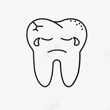 牙痛牙齿护理牙齿卫生图标图标