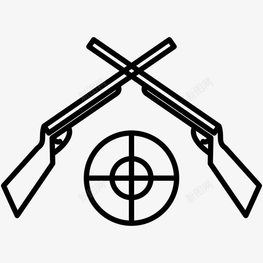 射击俱乐部步枪狩猎图标svg_新图网 https://ixintu.com 射击俱乐部 步枪 狩猎