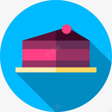 扁平蛋糕甜点和糖果图标图标
