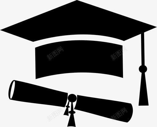 学士帽文凭博士图标svg_新图网 https://ixintu.com 博士 学位 学历 学士帽 学生 文凭