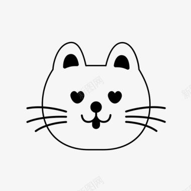 猫猫脸表情图标图标