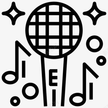 麦克风卡拉OK音乐和多媒体图标图标