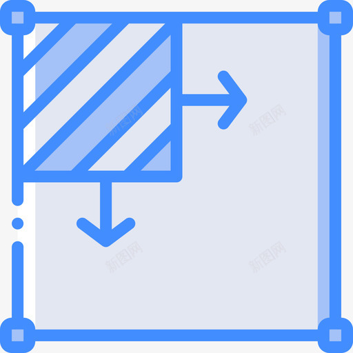 框架桌面出版蓝色图标svg_新图网 https://ixintu.com 框架 桌面出版 蓝色