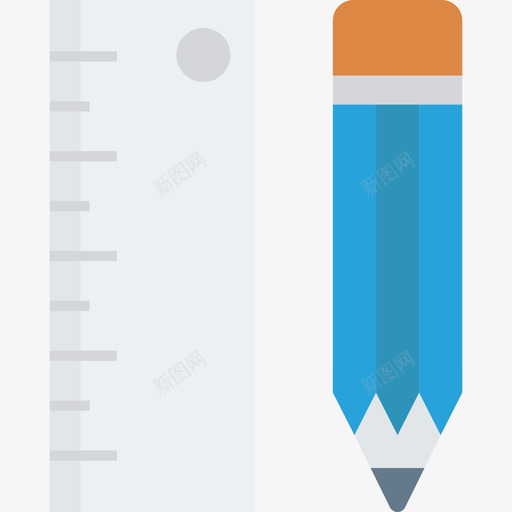 尺子学校教育2扁平图标svg_新图网 https://ixintu.com 学校教育2 尺子 扁平