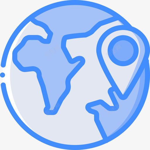 地球地理4蓝色图标svg_新图网 https://ixintu.com 地球 地理4 蓝色
