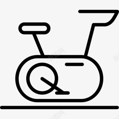 固定自行车健身28直线型图标图标