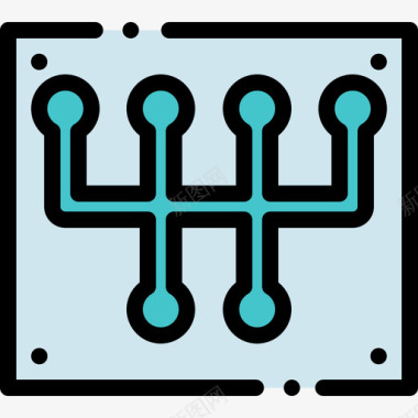 换档汽车发动机14线性颜色图标图标