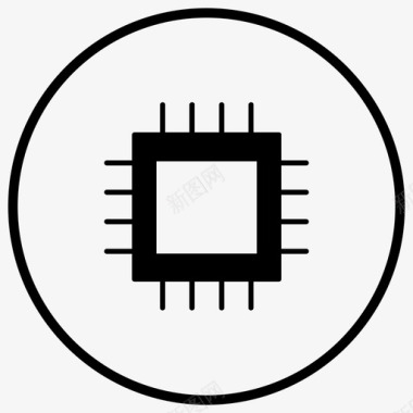 电路芯片数字技术图标图标