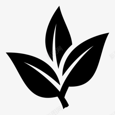叶草药植物图标图标