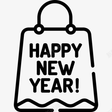 购物袋新年11直系图标图标