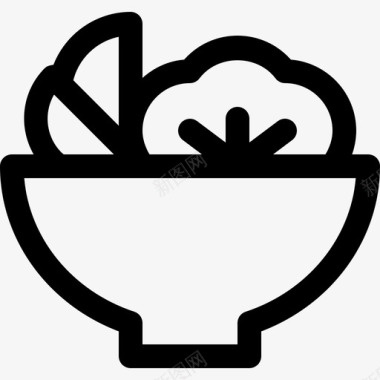 沙拉食物45直系图标图标