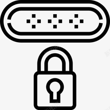 密码互联网安全20线性图标图标