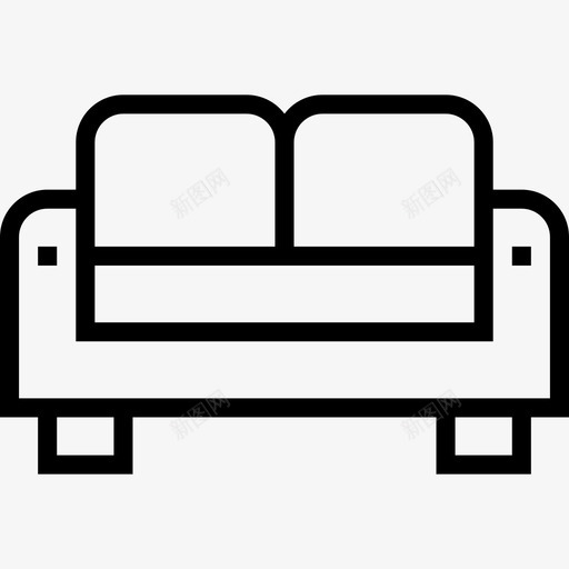 沙发家具45直线型图标svg_新图网 https://ixintu.com 家具45 沙发 直线型