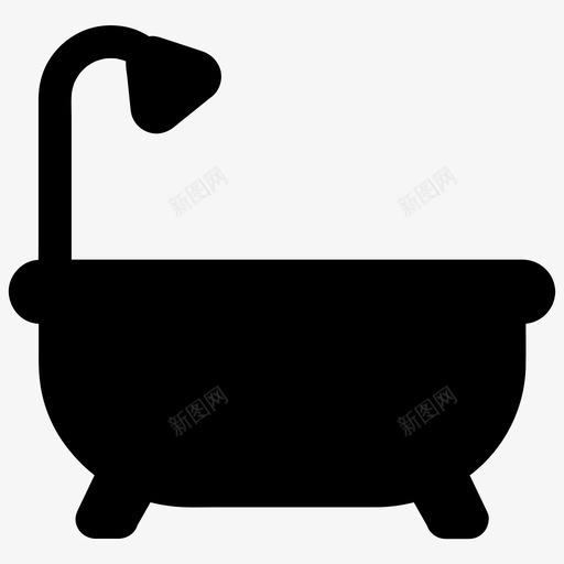 浴缸浴室室内图标svg_新图网 https://ixintu.com 各种尺寸的基本图标 室内 浴室 浴缸 淋浴