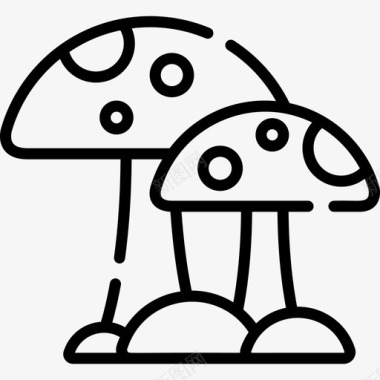 蘑菇秋25直线型图标图标